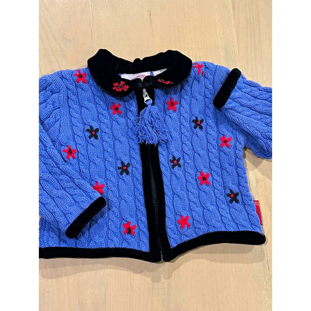 Vintage Obermeyer 4T Preschool Small Cardigan Sweater Purple  Cottagecore Zip